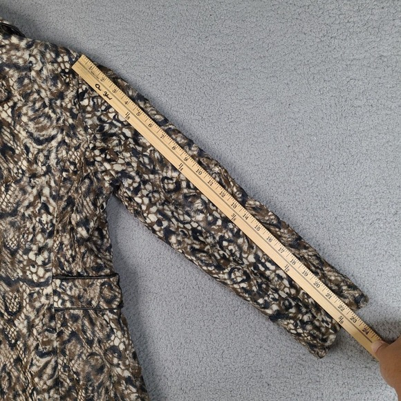 Chico’s Jacket‎ Womens Small 0 Brown Faux-Fur Queen Of Elegance Margaret Zip - Picture 16 of 16